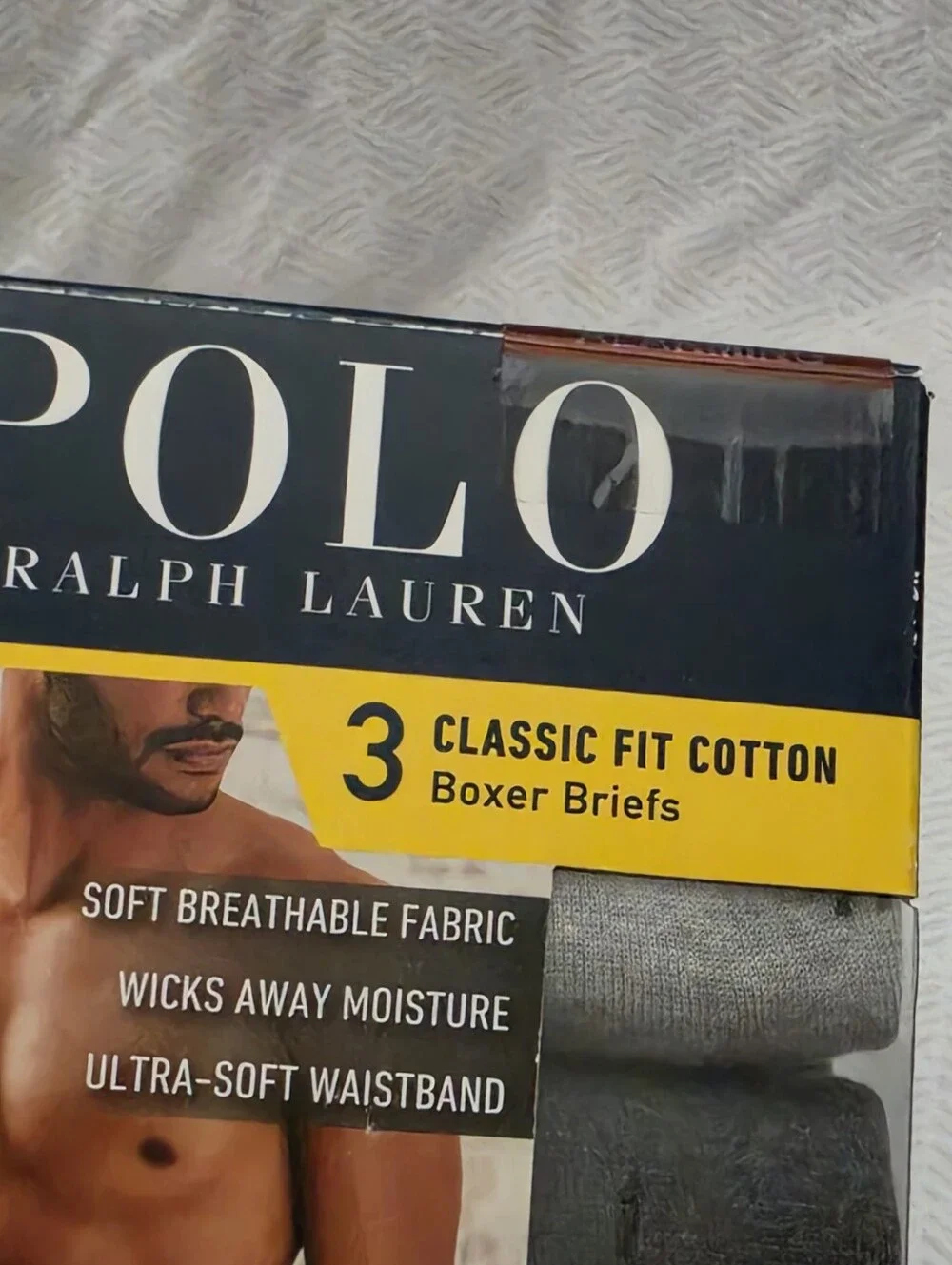 NWT Polo by Ralph Lauren Men's Gray Classic Fit Cotton Boxer Briefs - 3 Pack